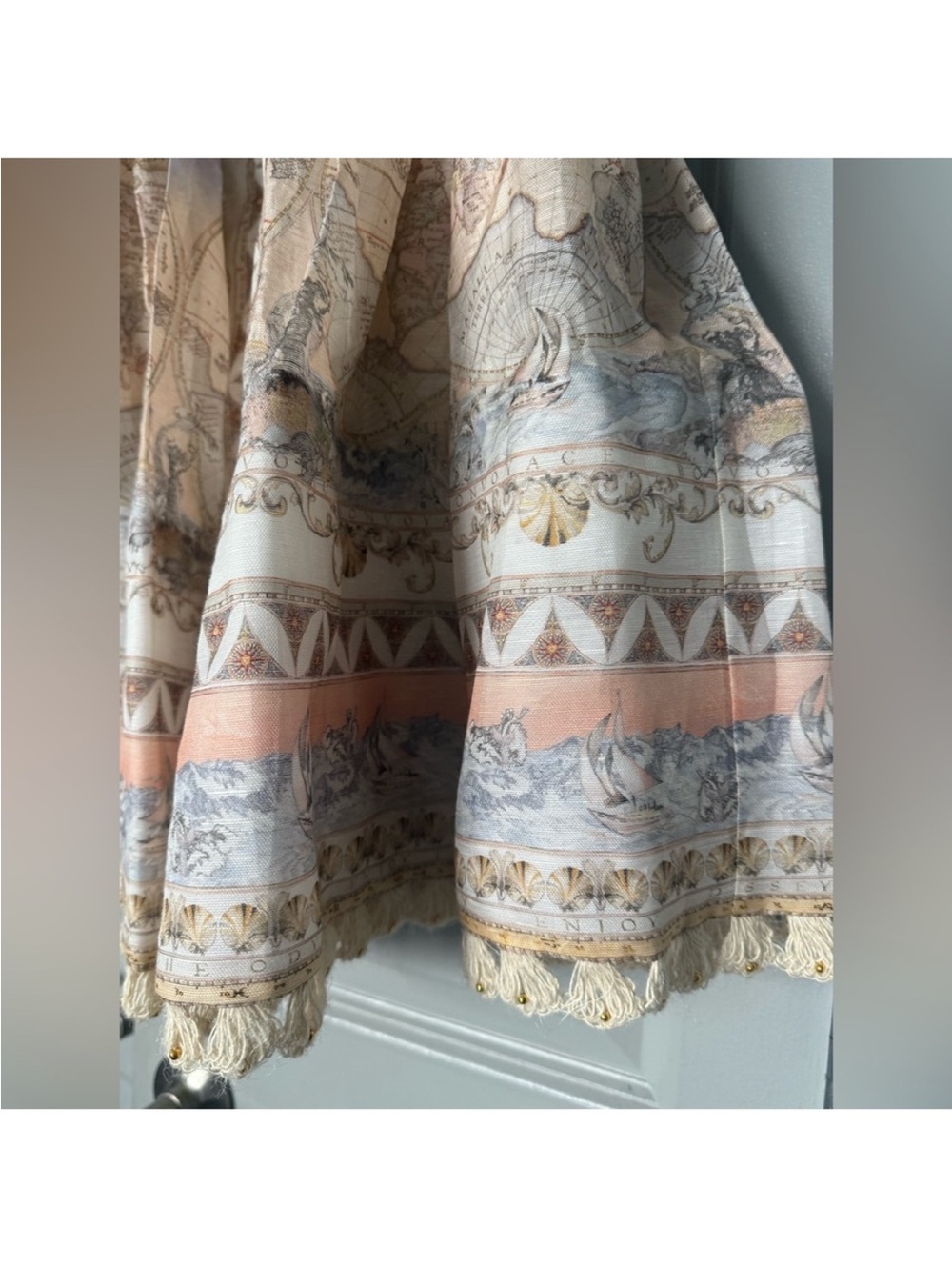 High tide Zimmerman odyssey Puff-Sleeve Mini Dress in Cream & Pastel - Picture 3 of 9